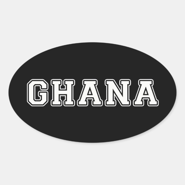Ghana Ovaler Aufkleber (Vorderseite)