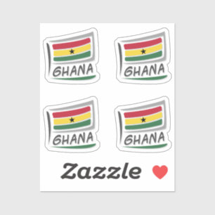 Ghana Pride X Flagge Aufkleber