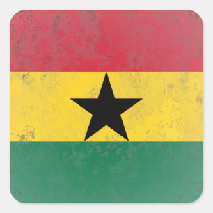 Ghana Quadratischer Aufkleber