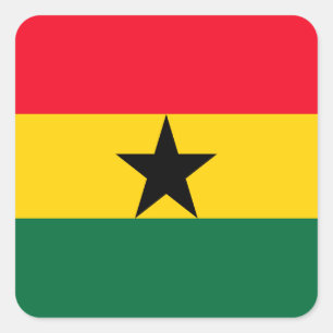 Ghana Quadratischer Aufkleber