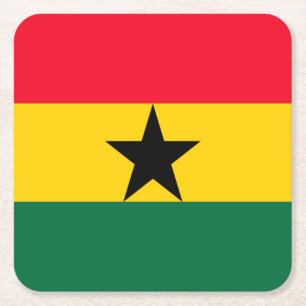 Ghana Rechteckiger Pappuntersetzer
