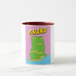 Ghana-Reisekarte Tasse