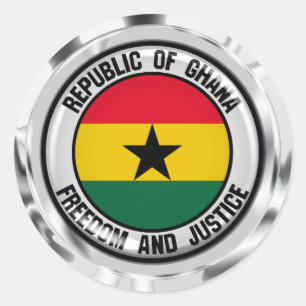 Ghana Round Emblem Runder Aufkleber