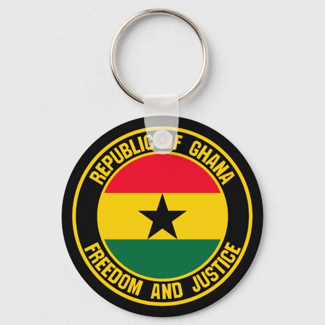 Ghana Round Emblem Schlüsselanhänger (Vorderseite)