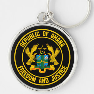Ghana Round Emblem Schlüsselanhänger
