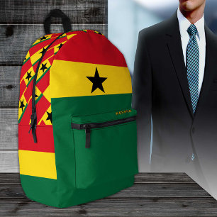 Ghana-Rucksack, patriotische, ghanaische Flagge Bedruckter Rucksack