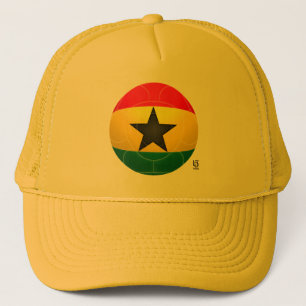 Ghana - Schwarzes spielt Fußball die Hauptrolle Truckerkappe