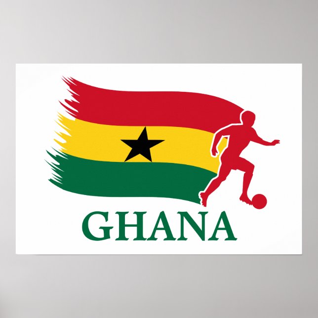 Ghana Soccer Flag Poster (Vorne)