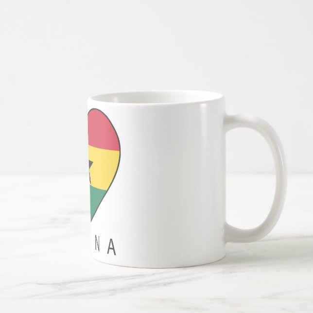 Ghana Soccer Heart "GHANA"-Herz Kaffeetasse (Rechts)