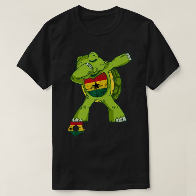 Ghana Soccer Team Ghana Turtle Ghana Flag Ghanisch T-Shirt (Design vorne)