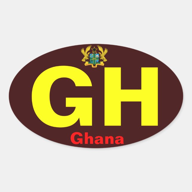 GHANA*- Sticker pare-chocs à l'européenne (Devant)
