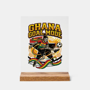 Ghana Tor Modus Skelett Stürmer Nationen Streetwea Acrylschild