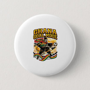 Ghana Tor Modus Skelett Stürmer Nationen Streetwea Button