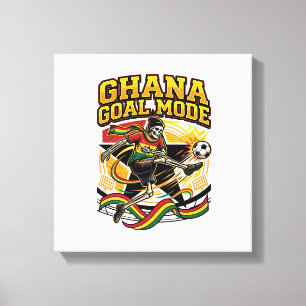 Ghana Tor Modus Skelett Stürmer Nationen Streetwea Leinwanddruck