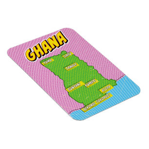 Ghana Travel Map Magnet