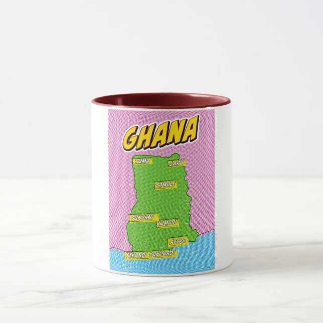 Ghana Travel Map Tasse (Zentrum)