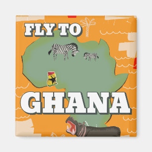 Ghana Vintage-Reiseposter Magnet