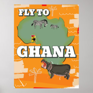 Ghana Vintage-Reiseposter Poster