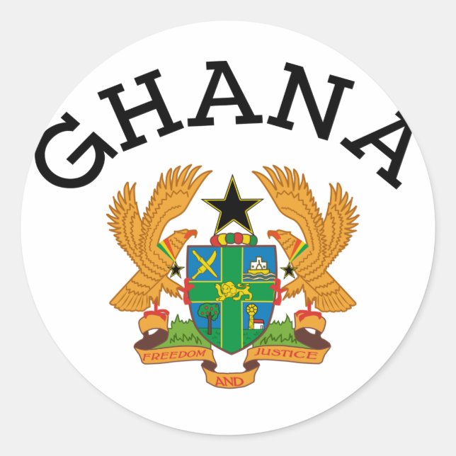 Ghana-Wappen-Aufkleber Runder Aufkleber (Vorderseite)