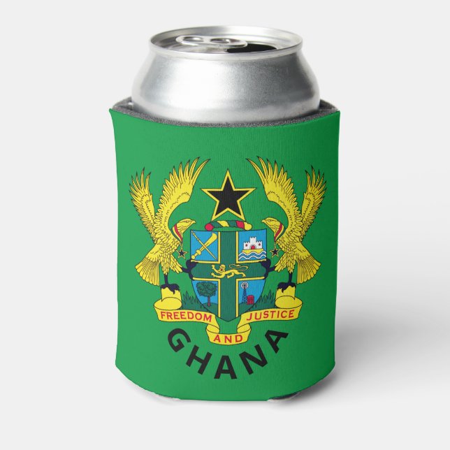 Ghana-Wappen Dosenkühler (Kanne Rückseite)