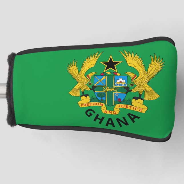 Ghana-Wappen Golf Headcover (Vorderseite)