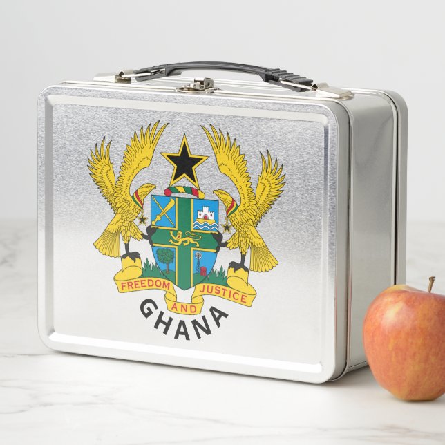 Ghana-Wappen Metall Brotdose (Beispiel)
