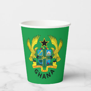 Ghana-Wappen Pappbecher