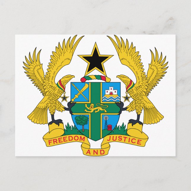 Ghana-Wappen Postkarte (Vorderseite)