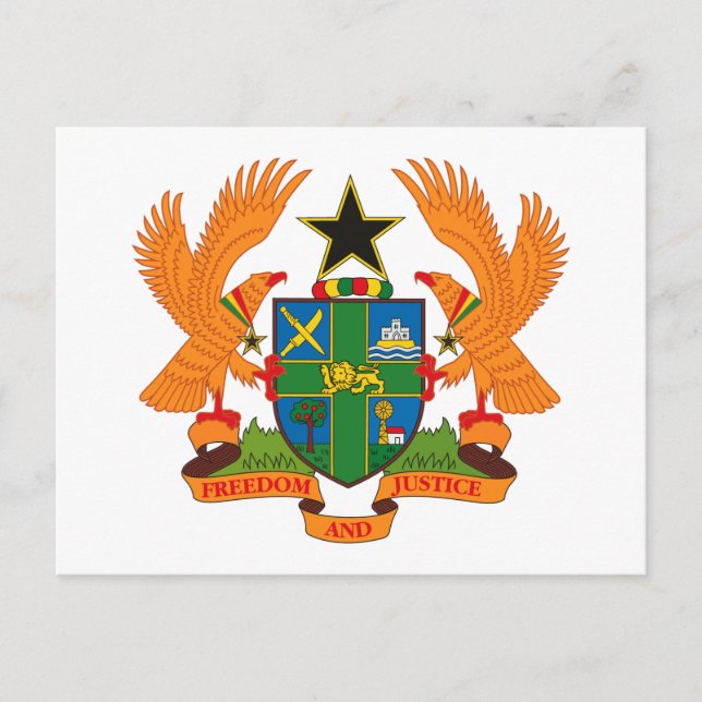 Ghana-Wappen Postkarte (Vorderseite)