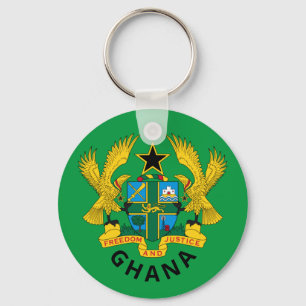 Ghana-Wappen und Flaggen-Schlüsselanhänger Schlüsselanhänger