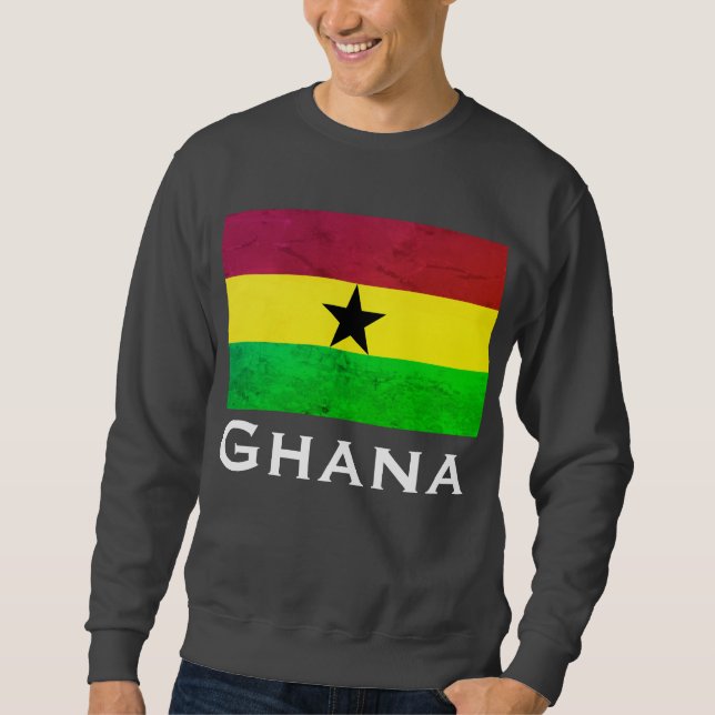 Ghana (Westafrika) Flagge - Accra, Kumasi, Tamale Sweatshirt (Vorderseite)