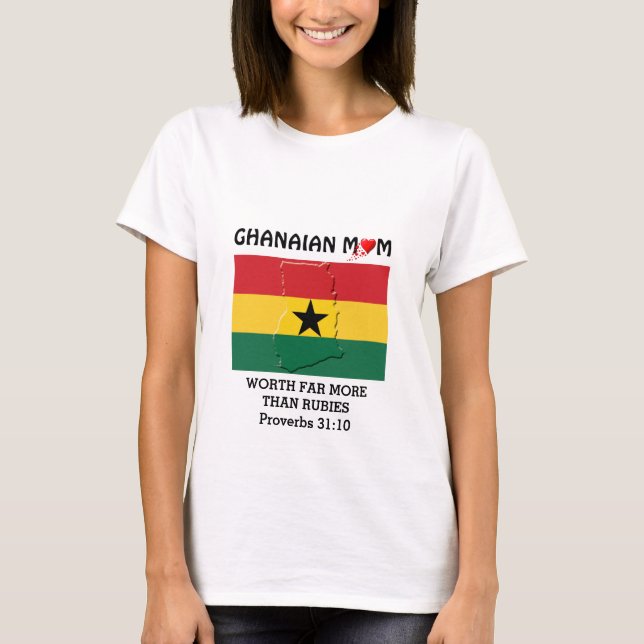 GHANAIAN-MAMA |Mehr als Rubies | PROVERBEN 31 T-Shirt (Vorderseite)