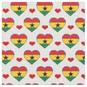Ghanaische Fahne Red Heart Fashion Fabric/Ghana Stoff