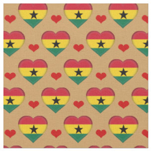 Ghanaische Fahne Red Heart Fashion Fabric/Ghana Stoff