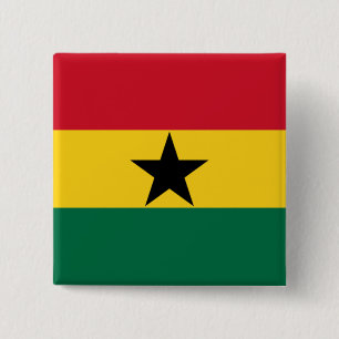 Ghanaische Flagge Button