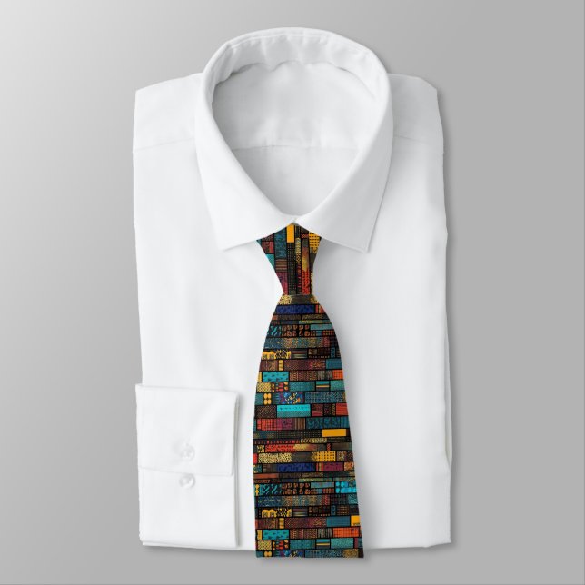 ghanaisches Kente-Muster Krawatte (Gebunden)