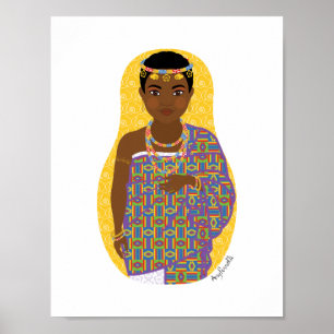 ghanaisches Matroschka-Plakat Poster