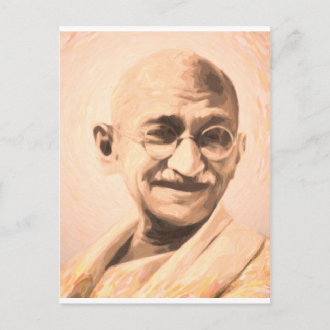 Ghandi Motivation Postkarte (Vorderseite)