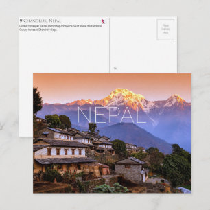 Ghandruk Dorf, Nepal Reise-Postkarte Postkarte