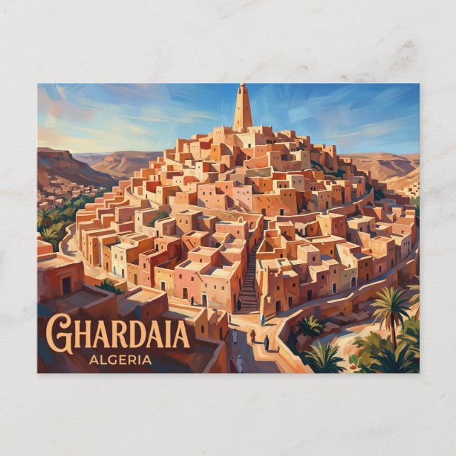 Ghardaia Algerien Postkarte (Vorderseite)