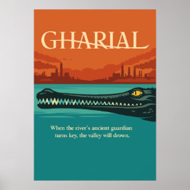 Gharial Fluss Wächter Mythos Poster