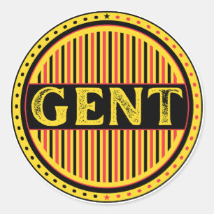 Ghent City Pride Emblem – Belgische Identität Runder Aufkleber