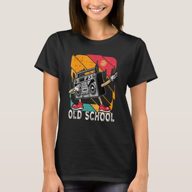 Ghetto Blaster 80er Jahre Angesagter Angesagter Da T-Shirt (Vorderseite)