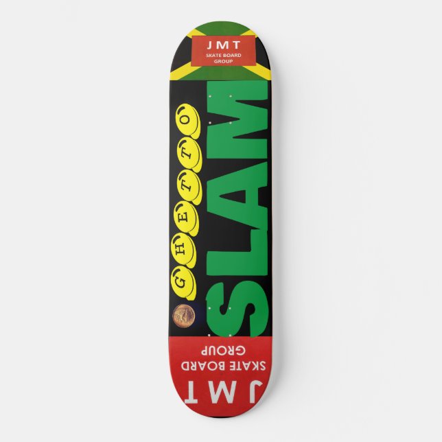 GHETTO. SLAM. JMT 8 1/4" Skateboarddecke Skateboard (Vorderseite)