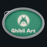 Ghibli Art: Wunder gestalten Ovale Gürtelschnalle<br><div class="desc">Mit einer in Totoro inspirierten Figur verbindet dieses Logo für Ghibli Art die geliebte Laune des Studio Ghibli mit einer klaren künstlerischen Identität. Die reiche grüne Palette und die sanfte Schriftzeiche heben einen kreativen Raum hervor, der dem einzigartigen Geschichtenerzählen und der visuellen Kunst gewidmet ist, die von Ghiblis geliebtem Universum...</div>