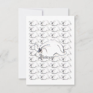 Ghibli stilisierte "Don´t Annoy Me" Cat RSVP Karte