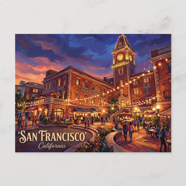 Ghirardelli Square USA Postkarte (Vorderseite)