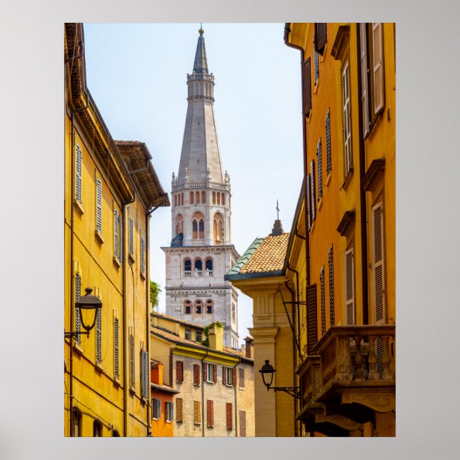 Ghirlandina, Kuppelglocke Modena Tower, Italien Poster (Vorne)