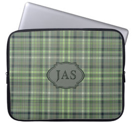 Ghlas Kariert mit/ Initials Laptopschutzhülle