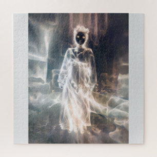 Ghoful Alien women black and white eerie goth